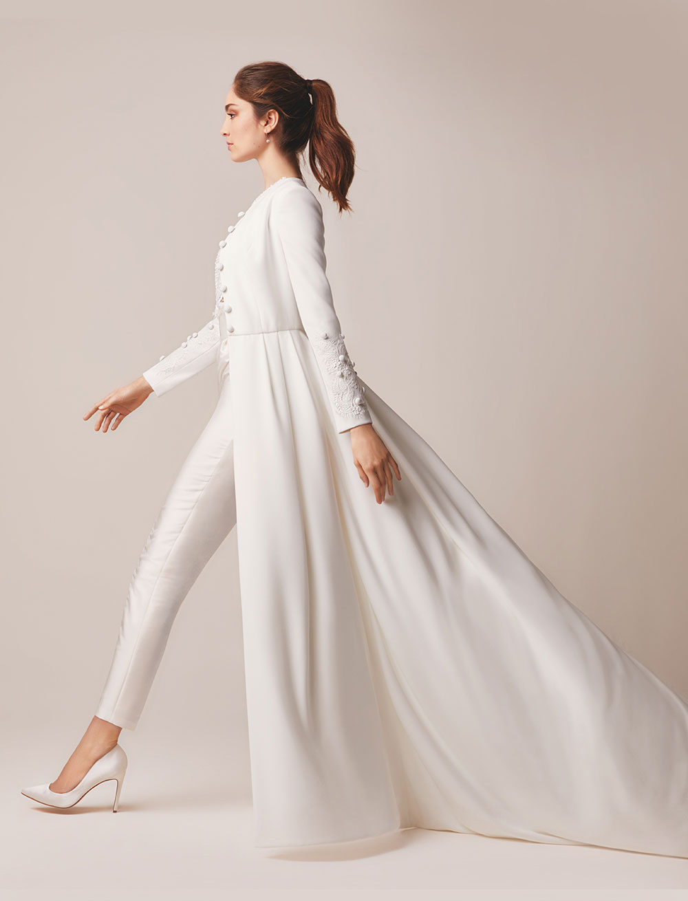 white evening trousers uk