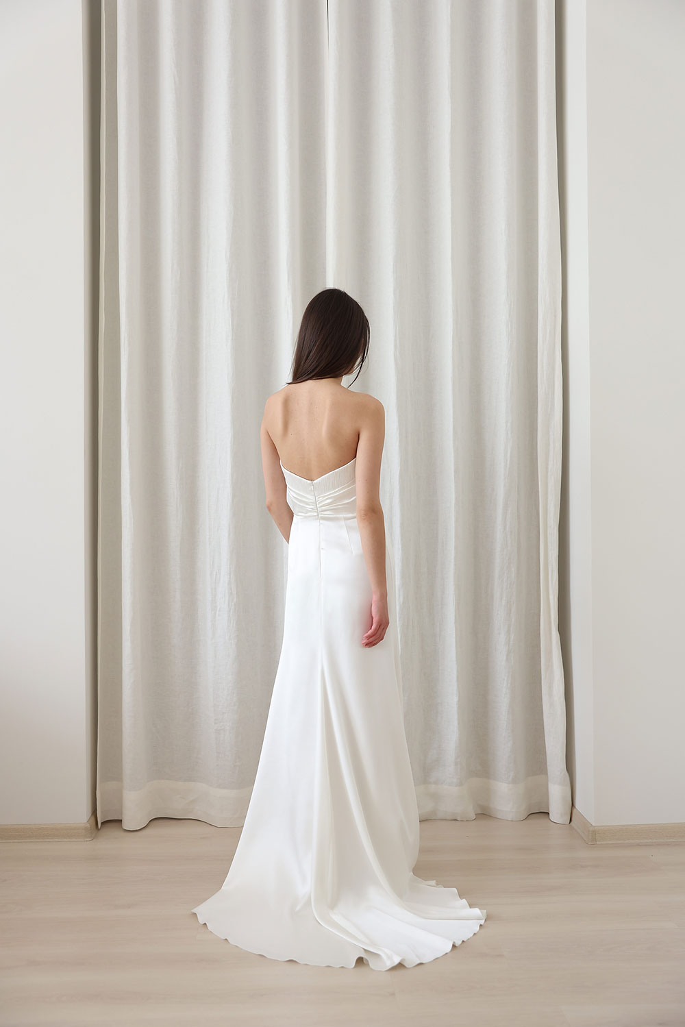 Elba strapless textured silk wedding dress from Divine Atelier