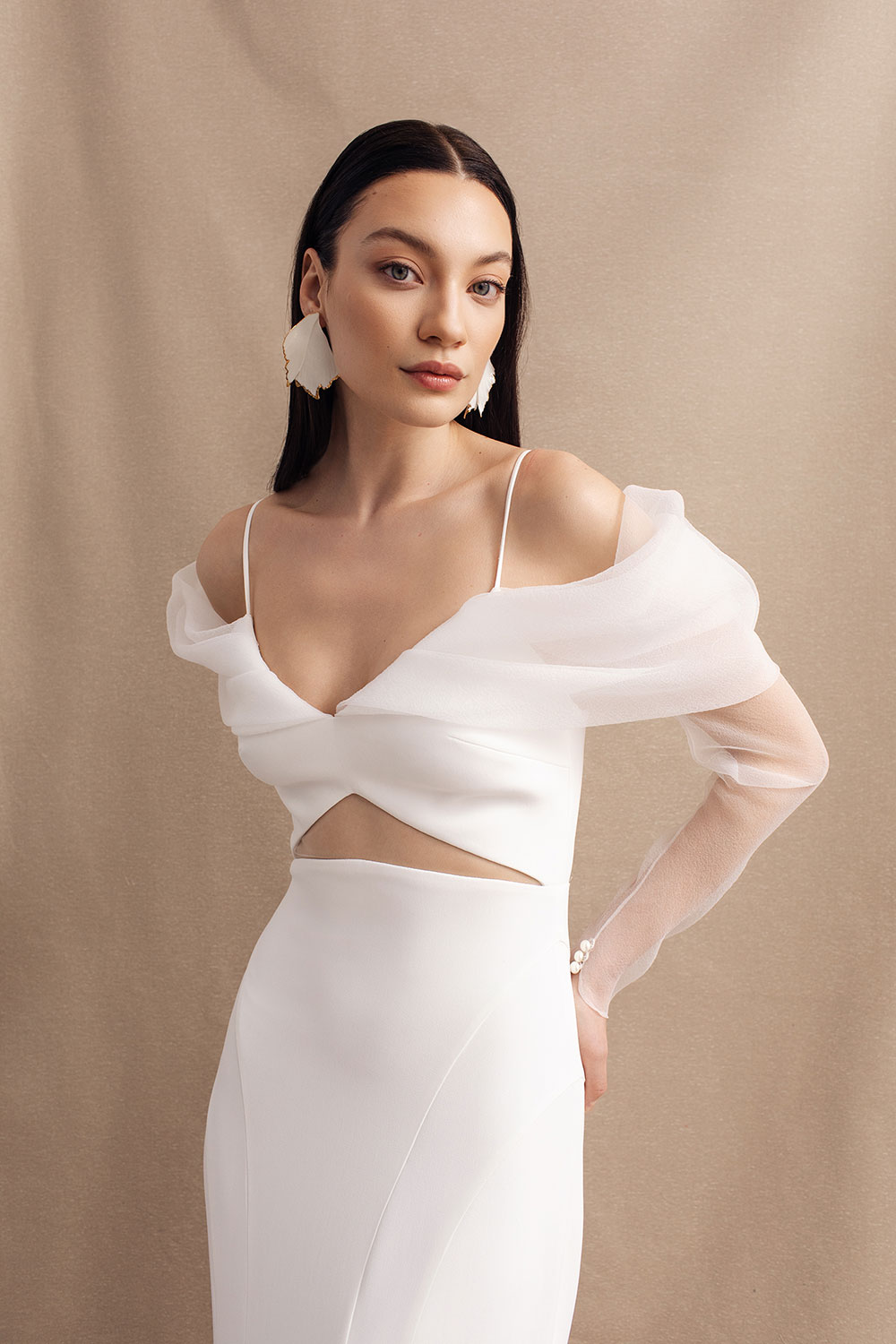 Miller off-the-shoulder cut out wedding dress from Divine Atelier